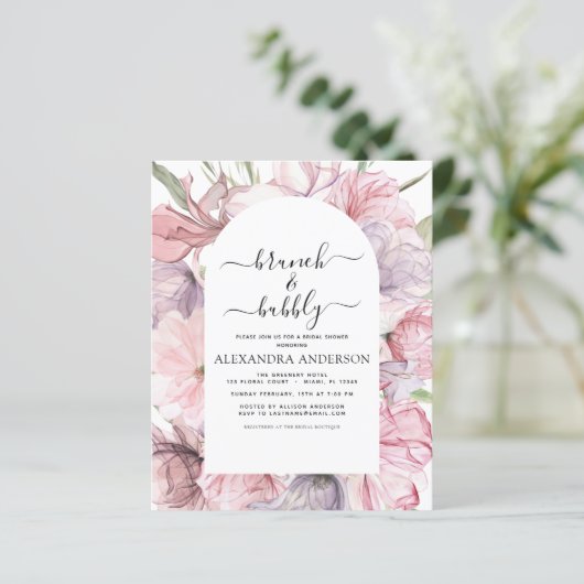 Budget Brunch & Bubbly Boho Lila Brautparty (Stehend Vorderseite)