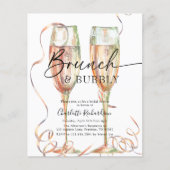 Budget Brunch & Bubbly Brautparty Flyer (Vorne)