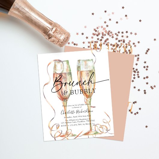 Budget Brunch & Bubbly Brautparty Flyer