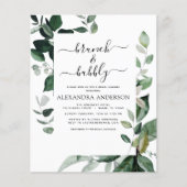 Budget Brunch & Bubbly Brautparty Greenery (Vorderseite)