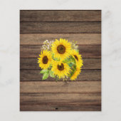 Budget Brunch & Bubbly Brautparty Sonnenblumen (Rückseite)