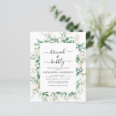 Budget Brunch & Bubbly Bridal Dusche Einladungen (Stehend Vorderseite)