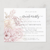 Budget Brunch Bubbly Floral Brautparty laden (Vorderseite)