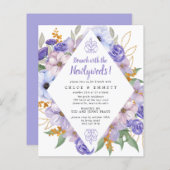 Budget Brunch mit der Lila Einladung (Vorne/Hinten)