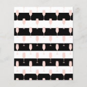 Budget Brunch und Bubbly Pink Glitzer Champagne (Rückseite)