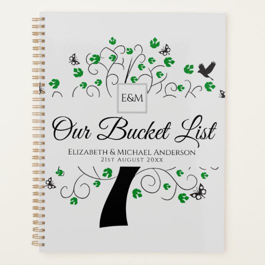 BUdget Bucket List für Newlyweds Keepake Journal Planer (Vorderseite)
