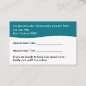 Budget Bulk Medical Appointment Cards Zahnarzt Visitenkarte (Vorderseite)