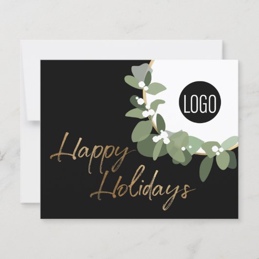 Budget Bulk Moderner Kranz mit Ihrem Logo-Happy (Vorderseite)