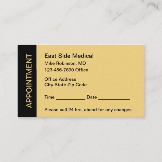 Budget Bulk Office Appointment Reminder Cards Terminkarte (Vorderseite)