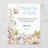 Budget Bumblebee Blue Baby Dusche Vielen Dank (Vorderseite)