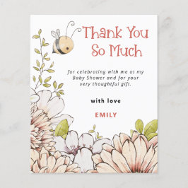 Budget Bumblebee Coral Baby Dusche Vielen Dank