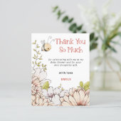 Budget Bumblebee Coral Baby Dusche Vielen Dank (Stehend Vorderseite)