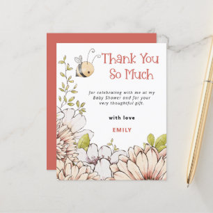 Budget Bumblebee Coral Baby Dusche Vielen Dank