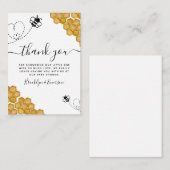 BUDGET Bumblebee Honeycomb Babydusche Vielen Dank Mitteilungskarte (Vorne/Hinten)