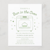 Budget Bun In The Oven Gender Neutral Baby Shower (Vorderseite)
