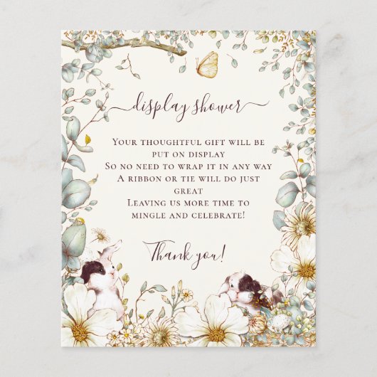 Budget Bunnies Girl Boy Baby Display Dusche (Vorderseite)