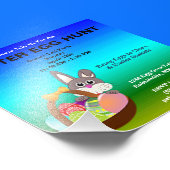 Budget Bunny, Eier, Basket Ostereier Jagen Einladu Fotodruck (Ecke)