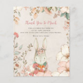 Budget Bunny Girl Baby Dusche Vielen Dank (Vorderseite)