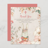 Budget Bunny Girl Christening Taufe Vielen Dank (Vorne/Hinten)