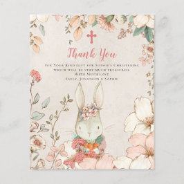 Budget Bunny Girl Christening Taufe Vielen Dank