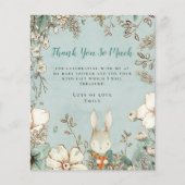 Budget Bunny Powder Blue Baby Dusche Vielen Dank (Vorderseite)