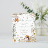 Budget Bunny Sage Boy Kinderdusche Einladung (Stehend Vorderseite)