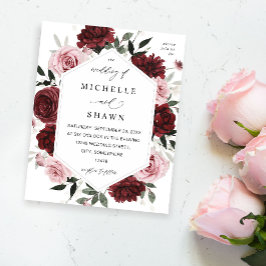 Budget Burgund & Blush Pink 6 Blütenfarben Flyer