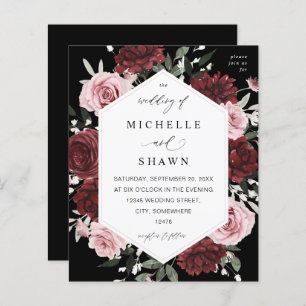 Budget Burgund & Blush Pink 6 Blütenrot - Schwarz