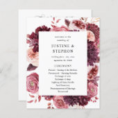 Budget Burgund & Blush Pink 8B Hochzeitsfeier (Vorne/Hinten)