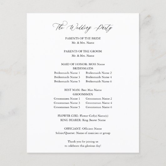 Budget Burgund & Blush Pink 8B Hochzeitsfeier (Rückseite)