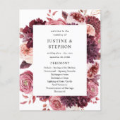 Budget Burgund & Blush Pink 8B Hochzeitsfeier (Vorderseite)