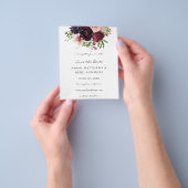 Budget Burgund & Blush Rosa Blütenbraun Save the D Flyer (Gruppe)