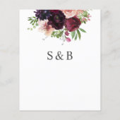 Budget Burgund & Blush Rosa Blütenbraun Save the D Flyer (Hinten)