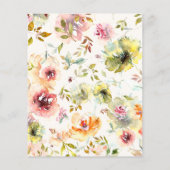 Budget Burgund Floral rustikale Hochzeit Einladung (Rückseite)