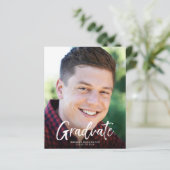 Budget Burgund Foto Abschluss Ankündigung (Stehend Vorderseite)