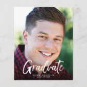 Budget Burgund Foto Abschluss Ankündigung (Vorderseite)