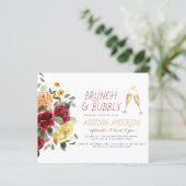 Budget Burgund & Gelb Blumenbrunch & Bubbly (Stehend Vorderseite)