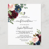 Budget Burgund & Marine Bestätigung Einladung (Vorderseite)