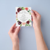 Budget Burgund & Pink 4 Brautparty Flyer (Gruppe)