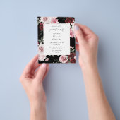 Budget Burgund & Pink 6 Blumenstudiengang Partei B Flyer (Gruppe)