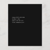 Budget Burgund & Pink 6 Blumenstudiengang Partei B Flyer (Hinten)