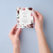 Budget Burgund & Pink 6 Brautparty Flyer (Gruppe)