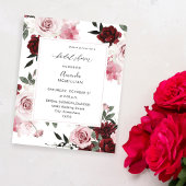 Budget Burgund & Pink 6 Brautparty Flyer