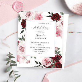 Budget Burgund & Pink Floral 6 Brautparty