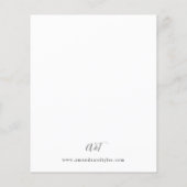 Budget Burgund & Pink Floral 8A Hochzeit Flyer (Hinten)