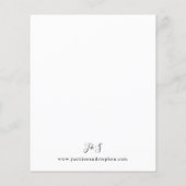 Budget Burgund & Pink Floral 8B Hochzeit (Rückseite)