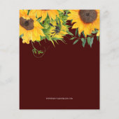 Budget Burgund Rustic Bridal Dusche Einladung (Rückseite)