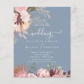 BUDGET Burgund Wein Pampas Grass Tropische Hochzei (Vorderseite)