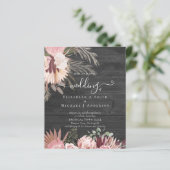 BUDGET Burgund Wein Pampas Grass Tropische Hochzei (Stehend Vorderseite)