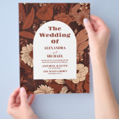 Budget Burgund Wildblumen Hochzeit Flyer (Hand)